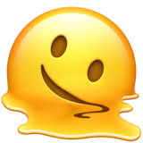 איך פרצוף נמס emoji נראה על Apple.