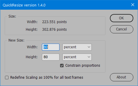 ממשק משתמש QuickResize
