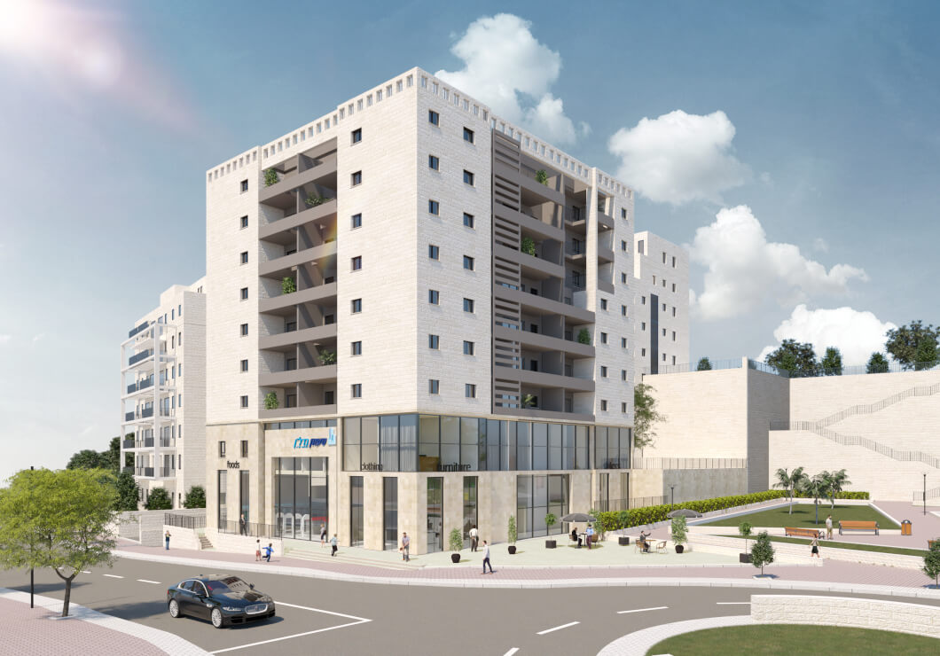 הדמיה של הבניין מבחוץ