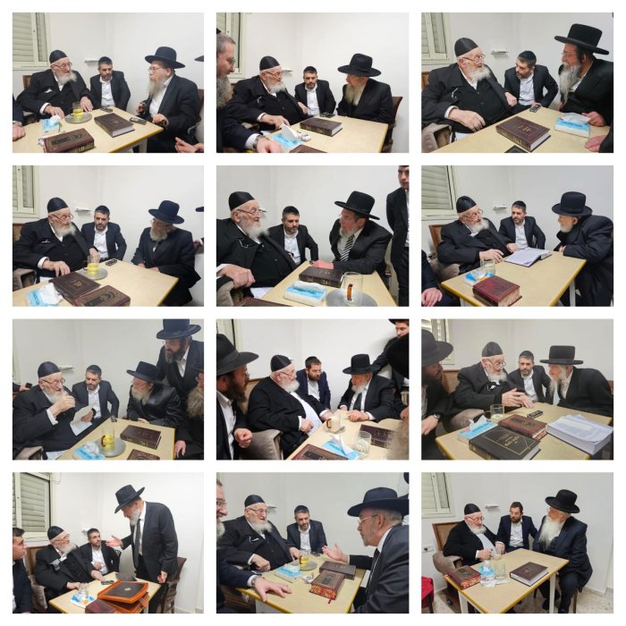 ניחום אבלים בערב האחרון לשבעה אצל רבינו מרן ראש הישיבה הגרמצ ברגמן: הגראי קוק, הגרשצ רוזנבלט, הגרחצ שפירא עם מכתב מהרבי מבעלזא. הגרש מרקוביץ, הגרק בר, האדמורים מסטריקוב ושבט הלוי, הרב קופמן מוועד הישיבות, השר מאיר פרוש, חכ יעקב אשר, לייזר סורוצקין והנגיד בן ציון פרישוואסר מלונדון (יוסי שטארק)