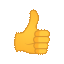 emoji  | אגודל למעלה | Joypixels | Animation GIF 64x64 | thumbs up