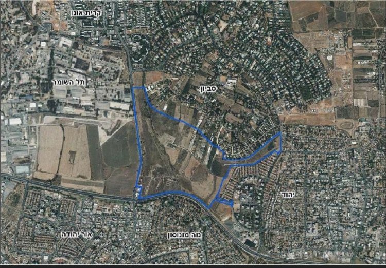 גבולות התוכנית בשכונת גדות שביהוד (מתוך הוראות התוכנית)